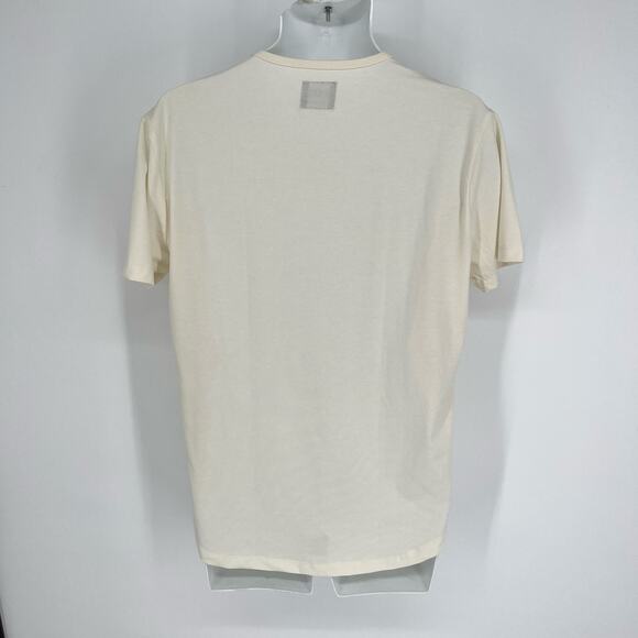 Cuts Clothing NEW AO Curve-Hem Short Sleeve T-Shirt Mens Sz L Cream Soft Stretch - Picture 4 of 7